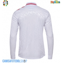 Camisa de time de futebol Dinamarca Replicas 2º Equipamento Europeu 2024 Manga Comprida